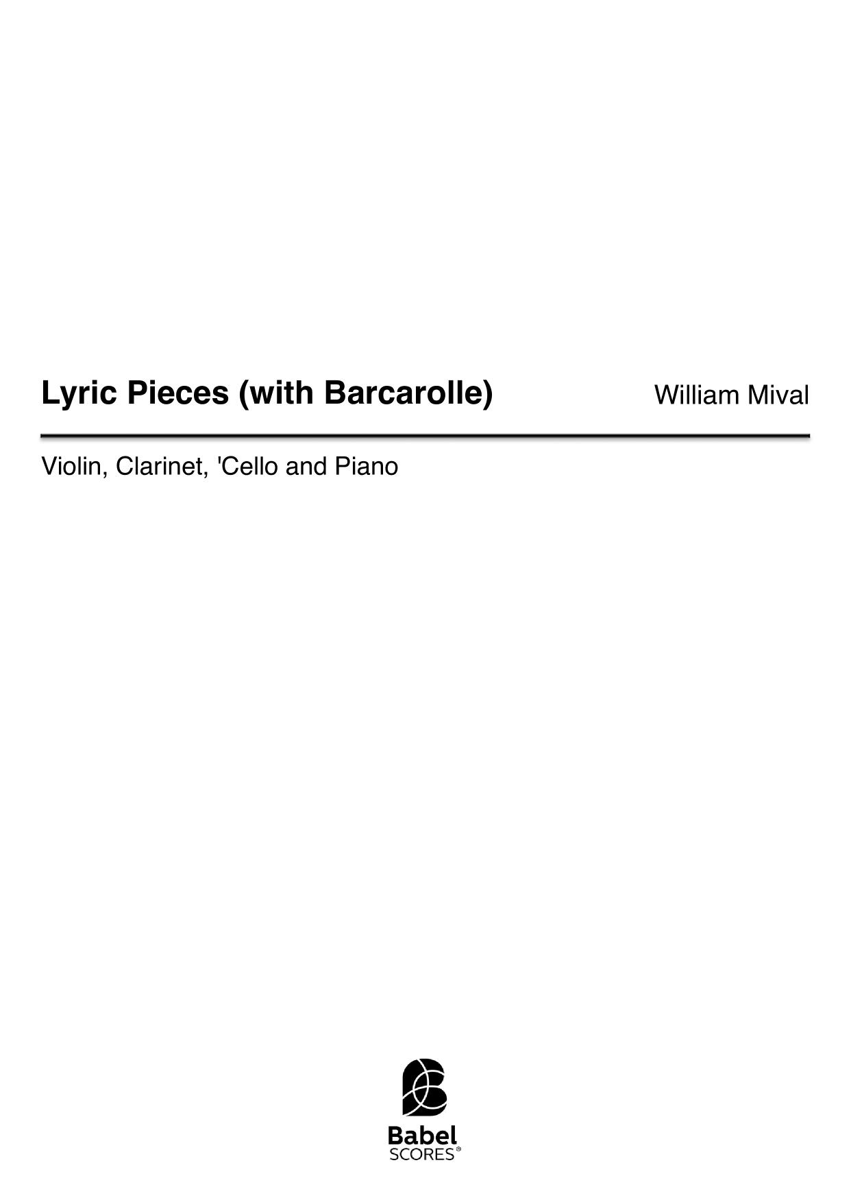 Lyric Pieces (with Barcarolle)