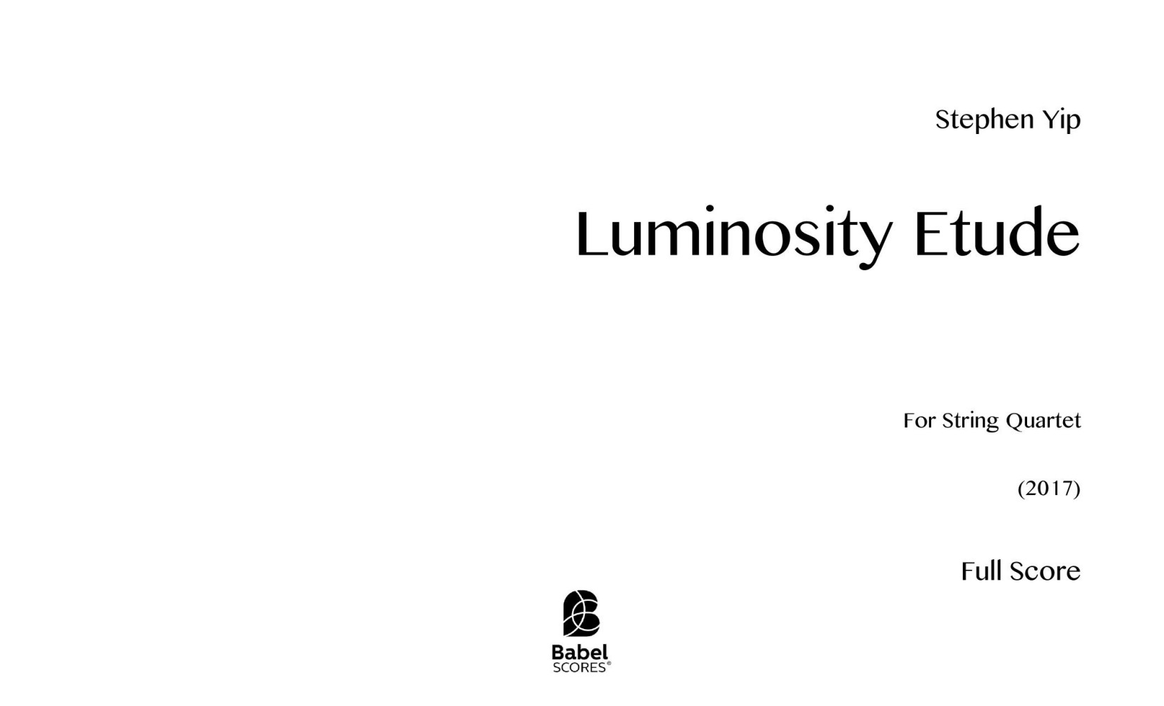 Luminosity Etude