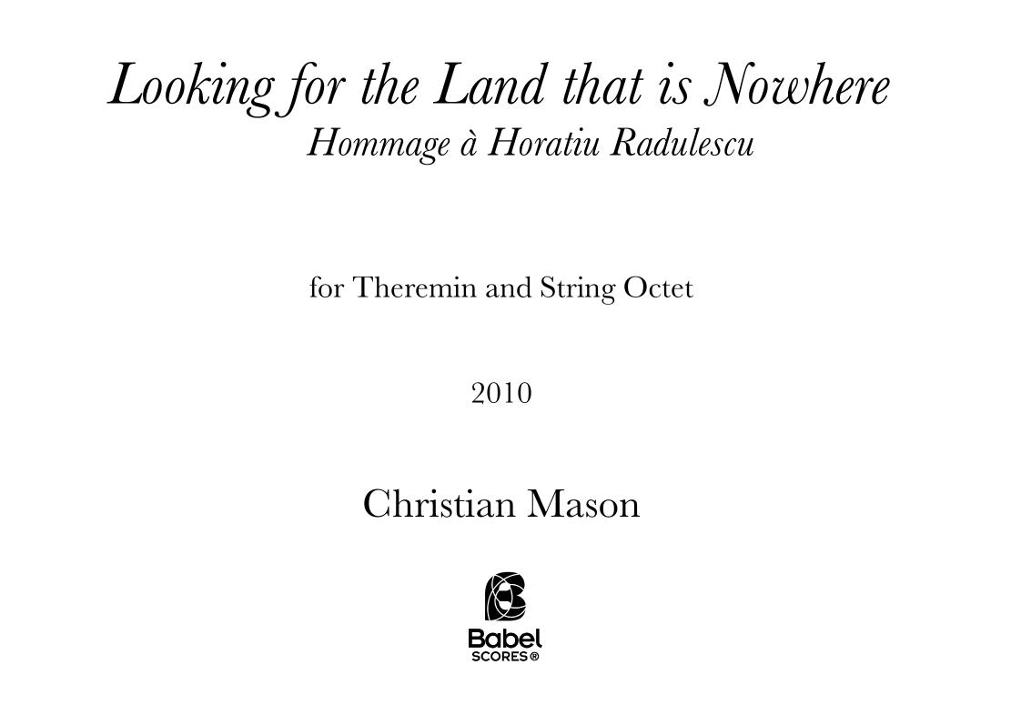 Looking for the Land that is Nowhere