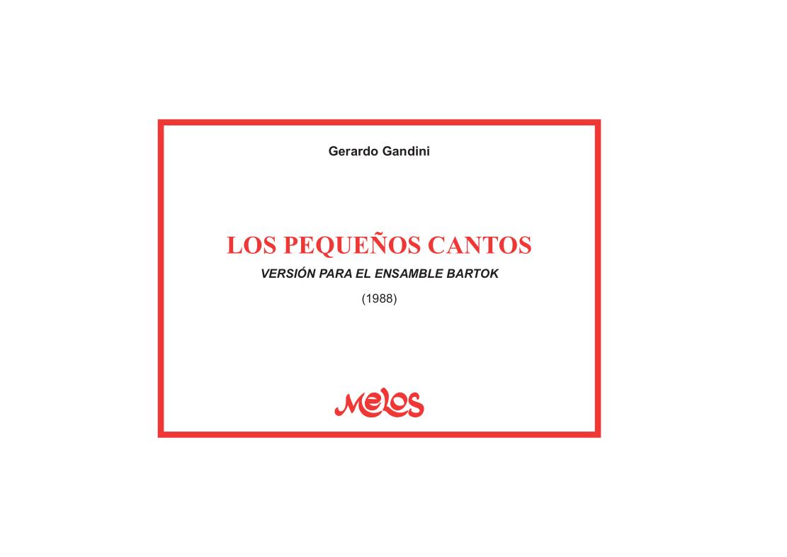 Los pequeños cantos