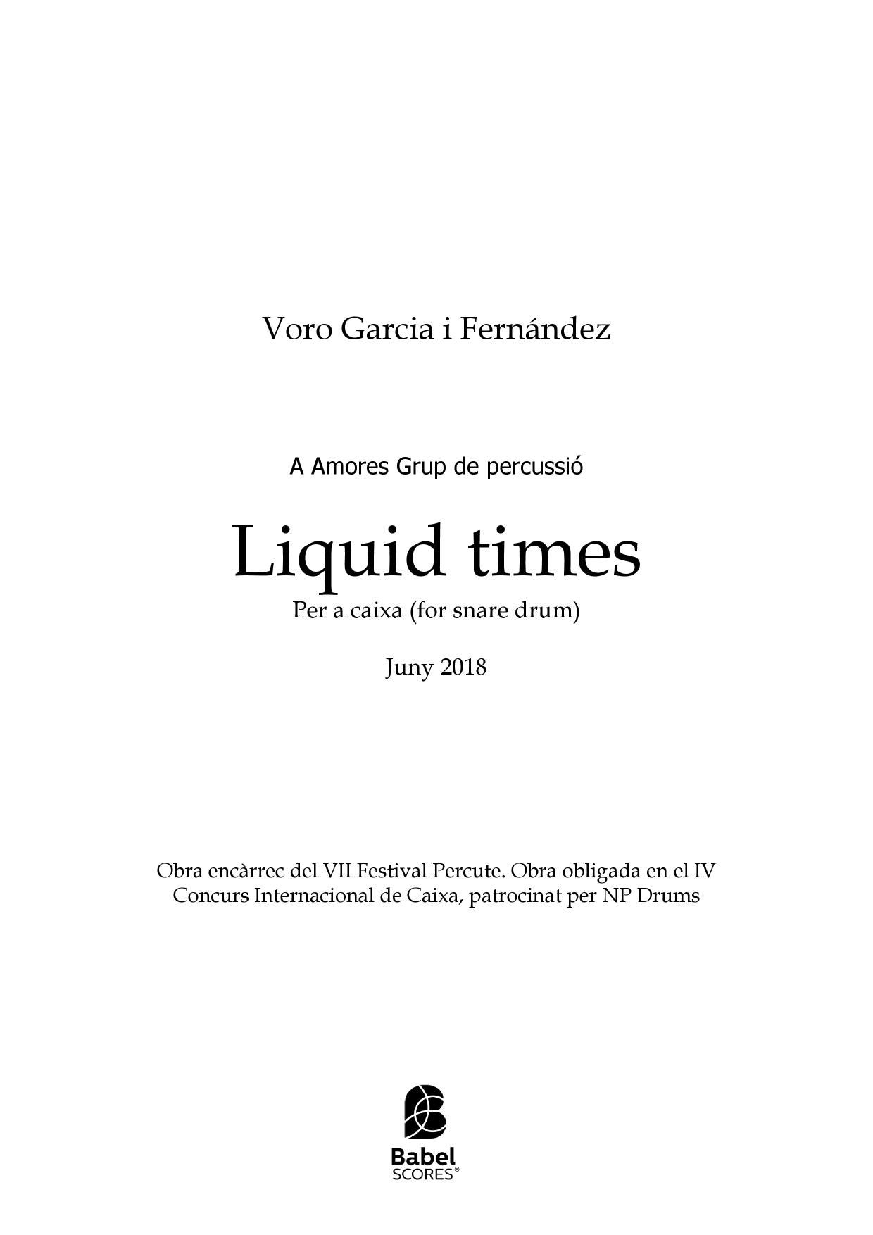 Liquid times