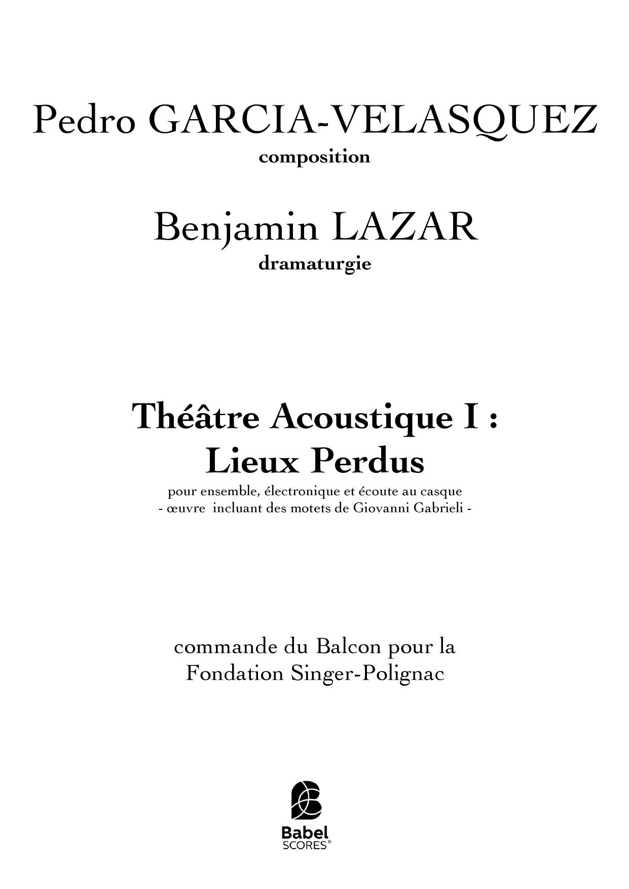 Lieux Perdus - Théâtre Acoustique I