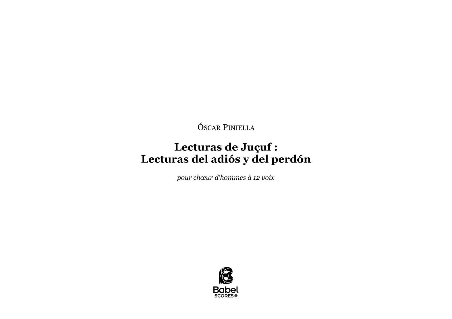 Lecturas del adios y del perdon