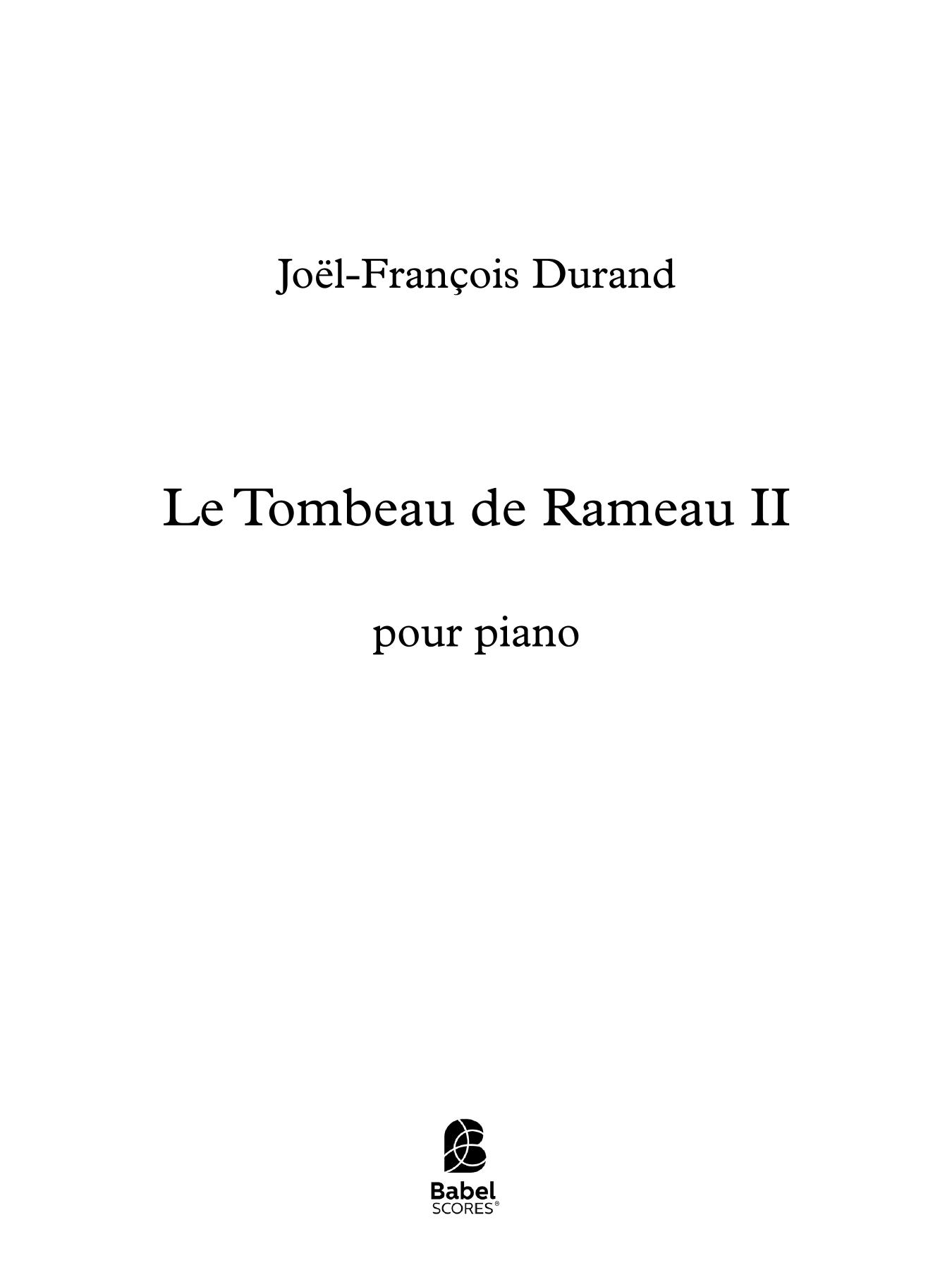 Le Tombeau de Rameau II