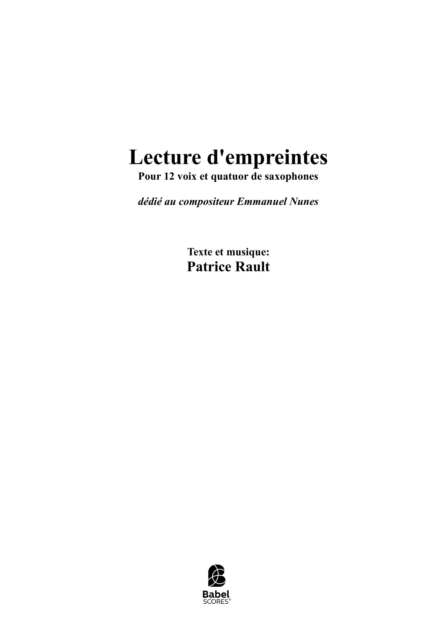 Lecture d'empreintes