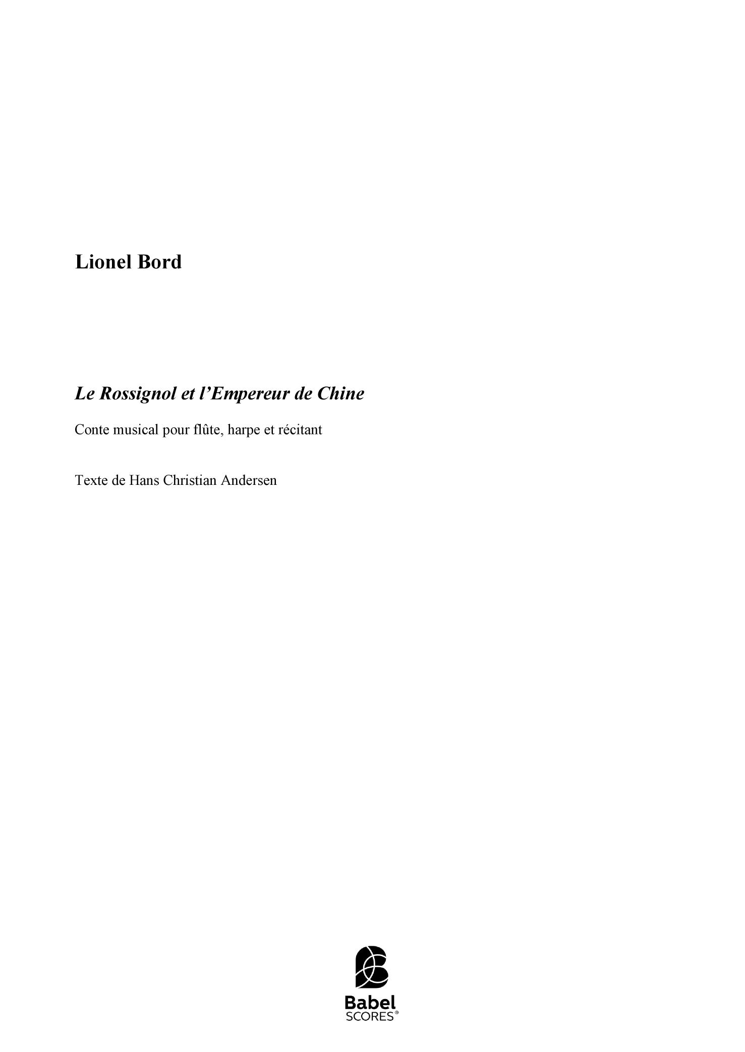 Le Rossignol et l'Empereur de Chine