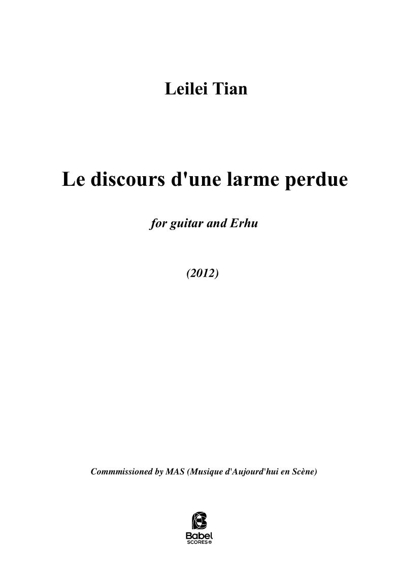 Le discours d une larme perdue