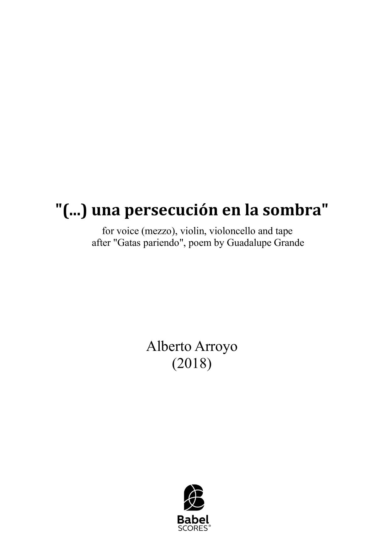 (...) una persecución en la sombra