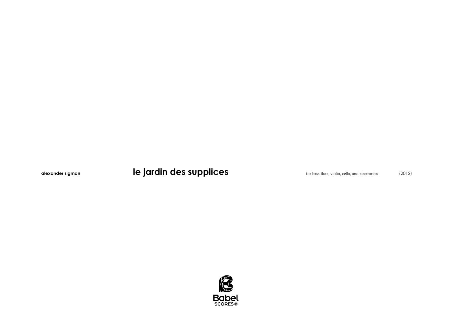 le jardin des supplices