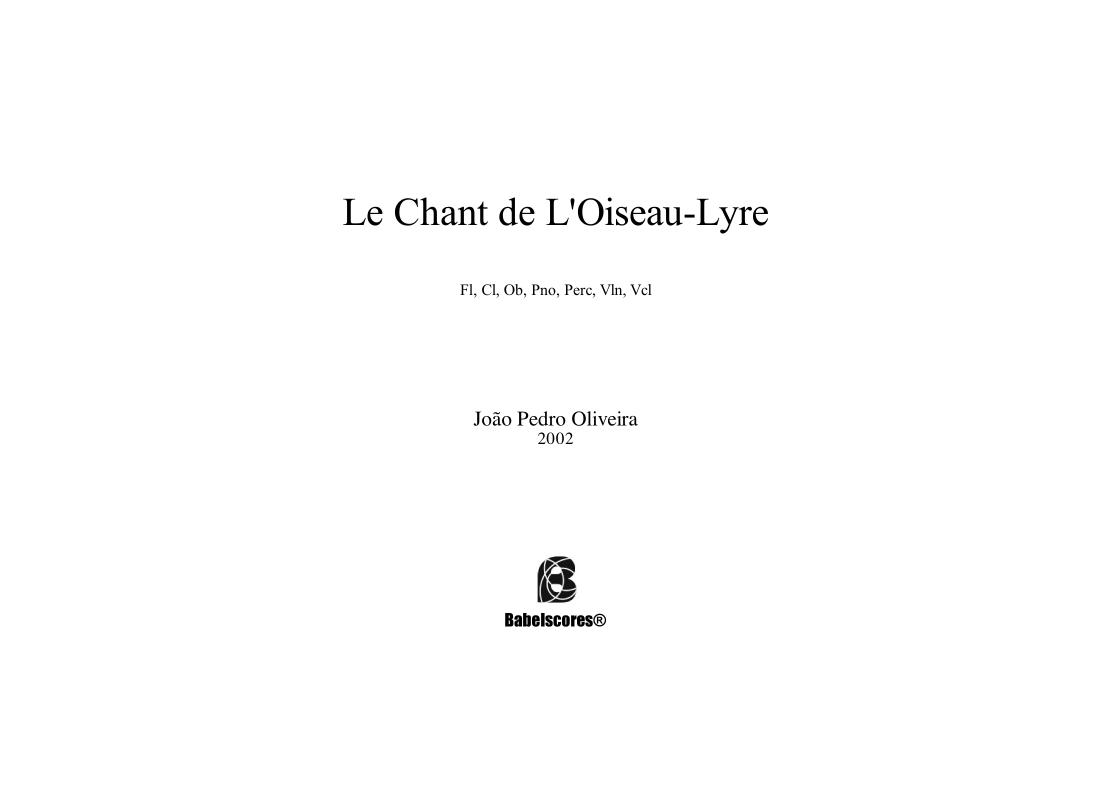 Le Chant de L'inaudible