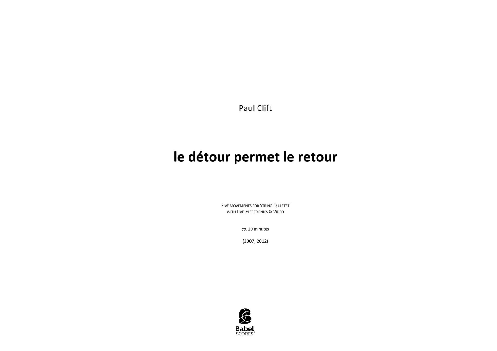 Le détour permet le retour