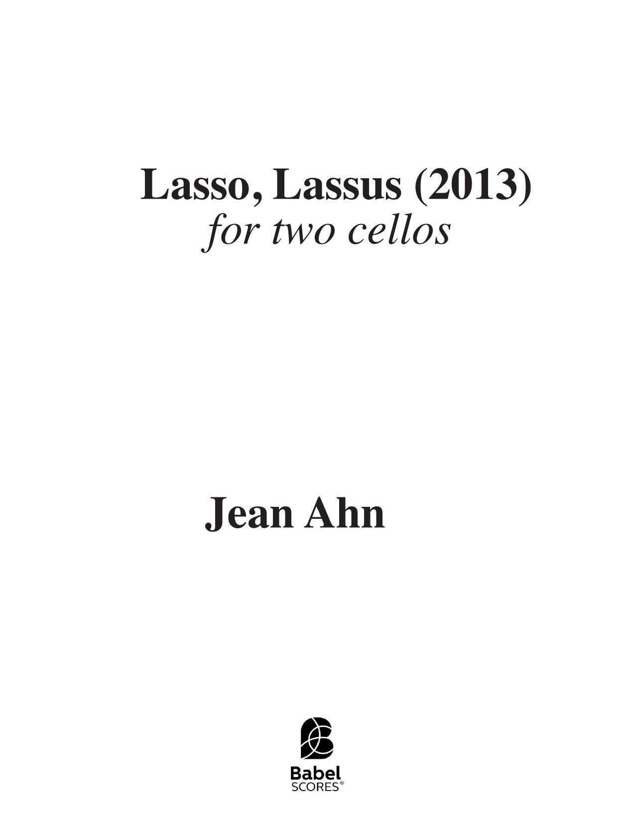 Lasso, Lassus