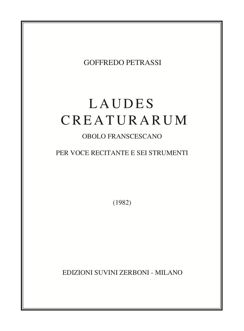 Laudes creaturarum
