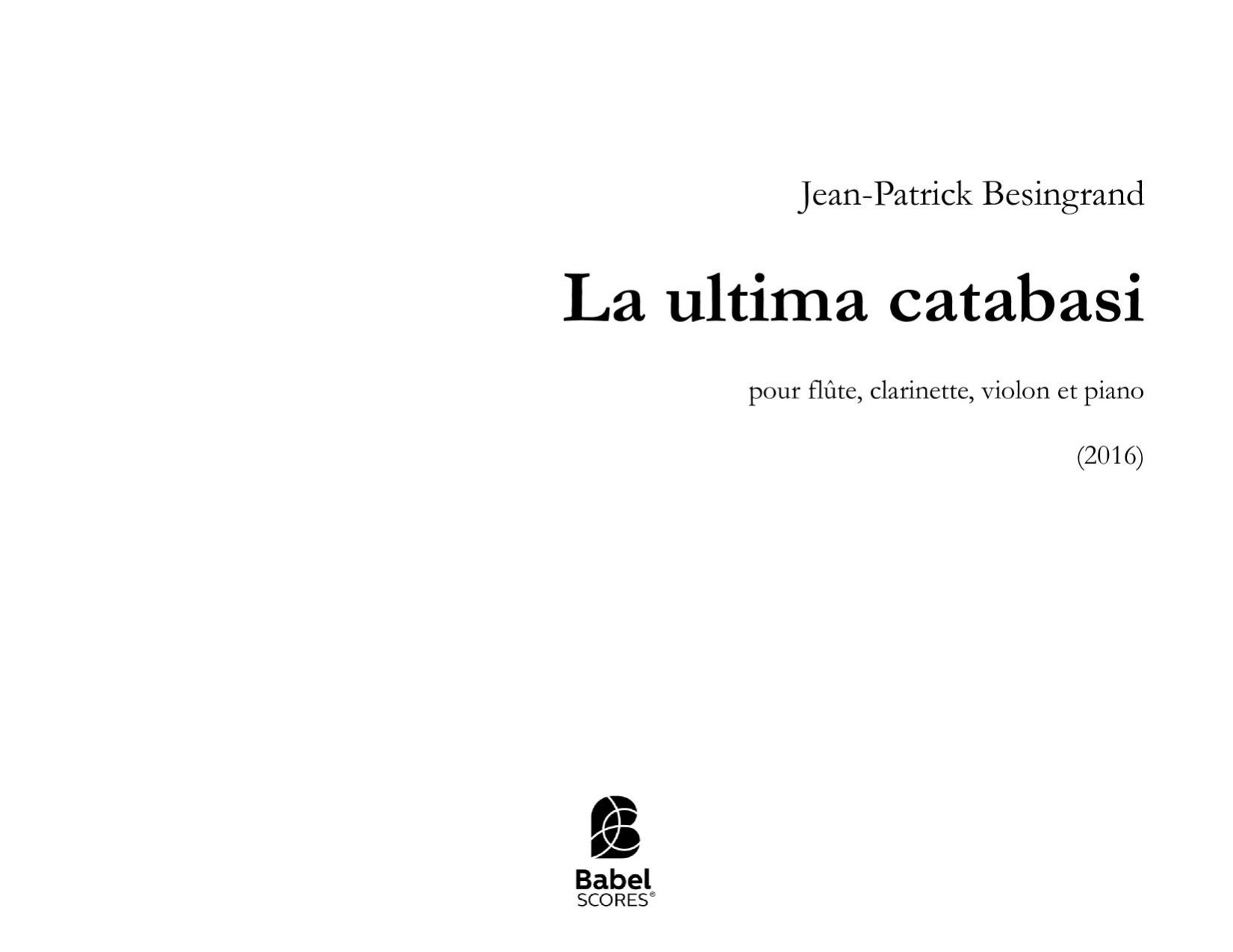 La ultima catabasi
