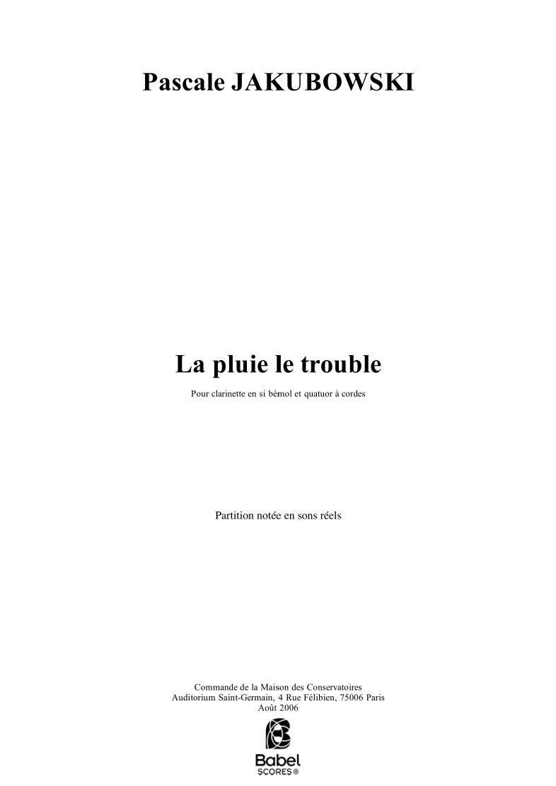 La pluie le trouble