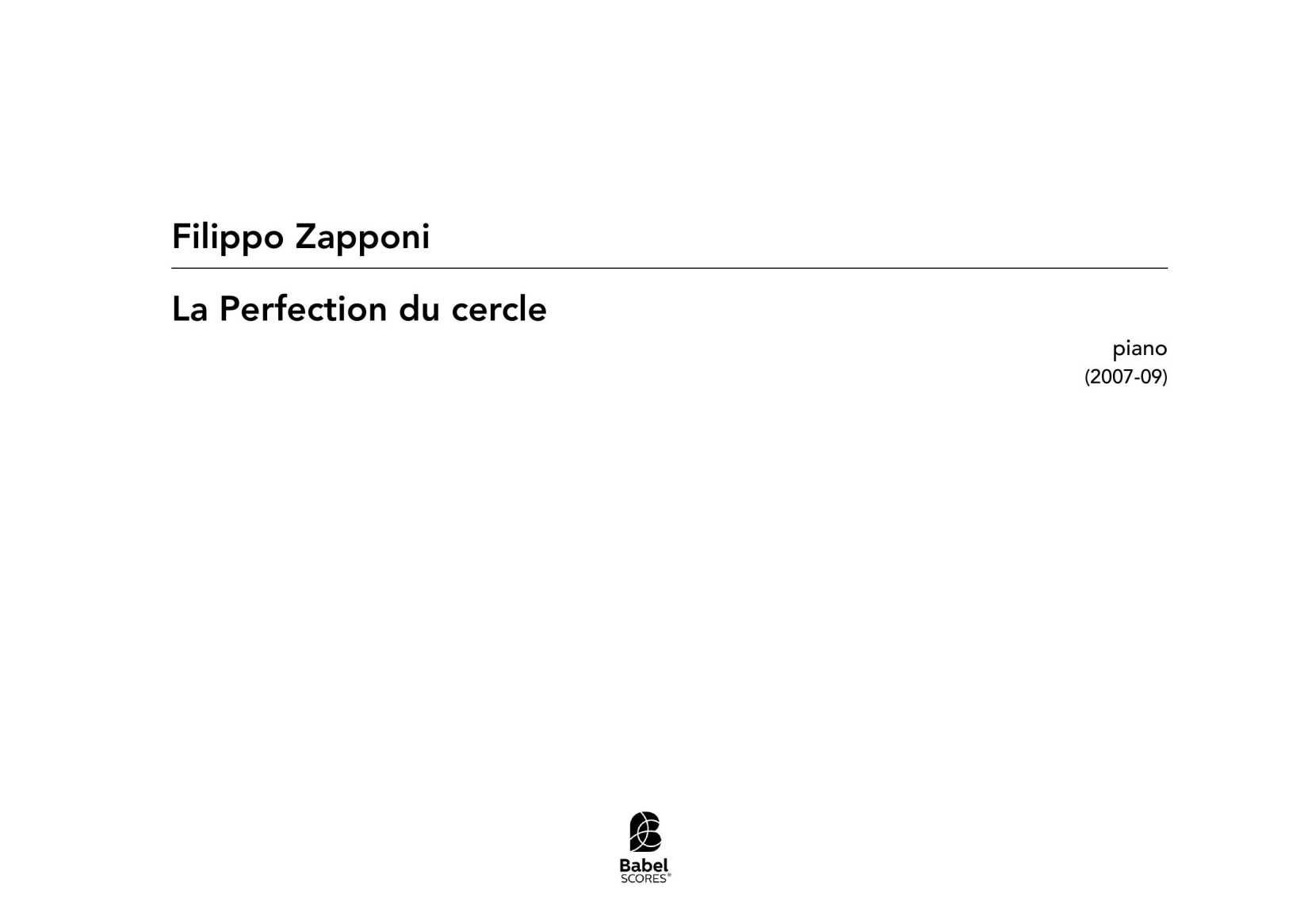 La Perfection du cercle