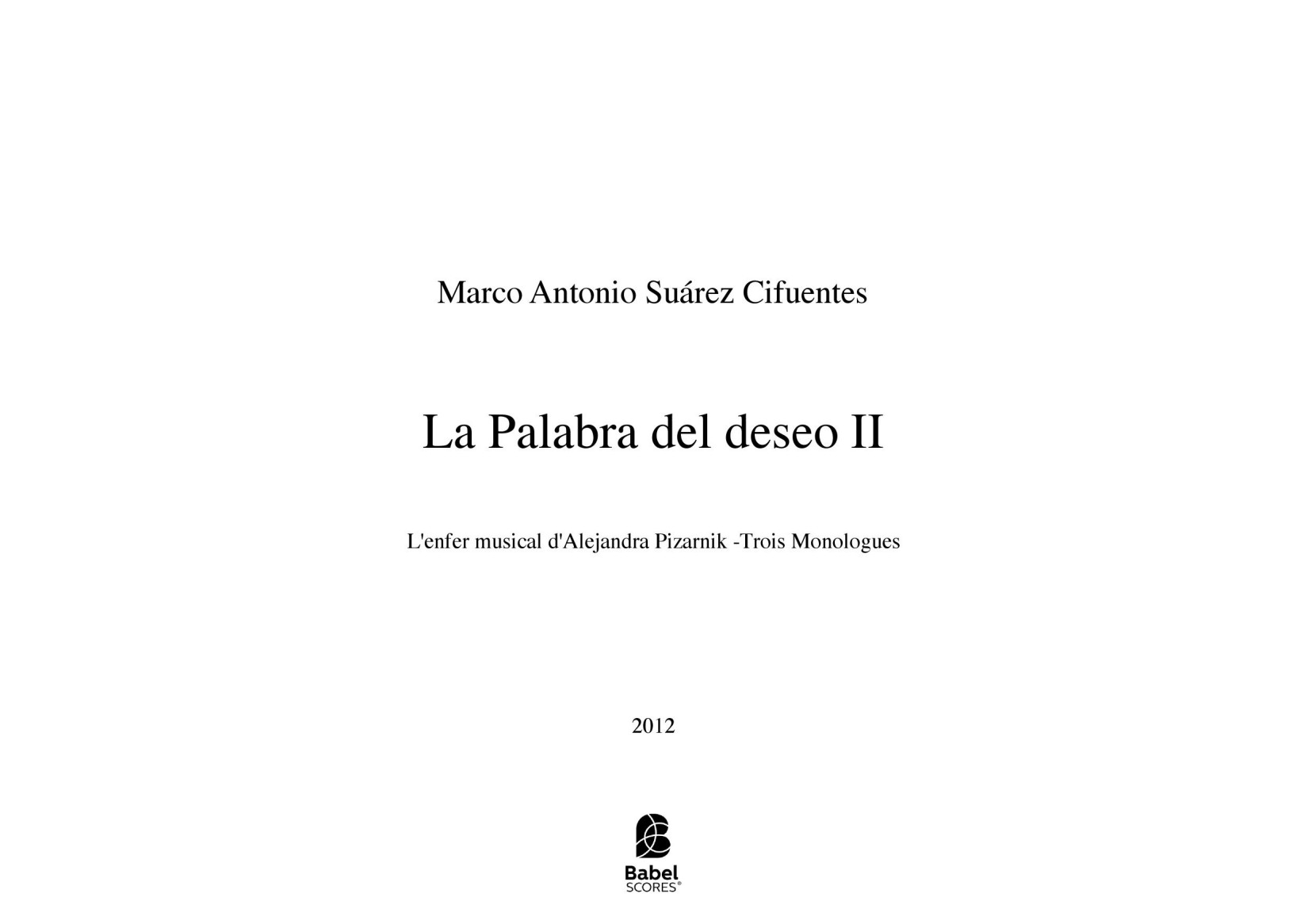 La palabra del deseo II