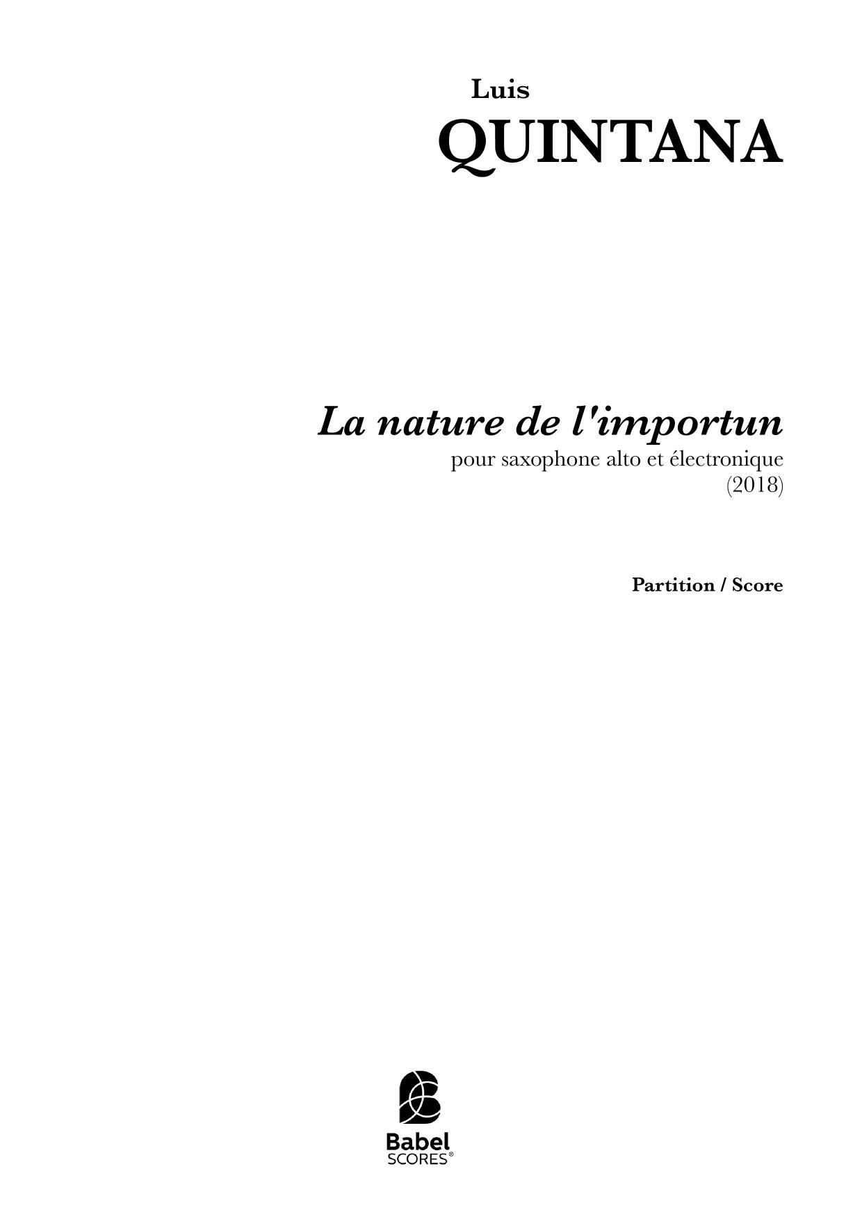 La nature de l'importun