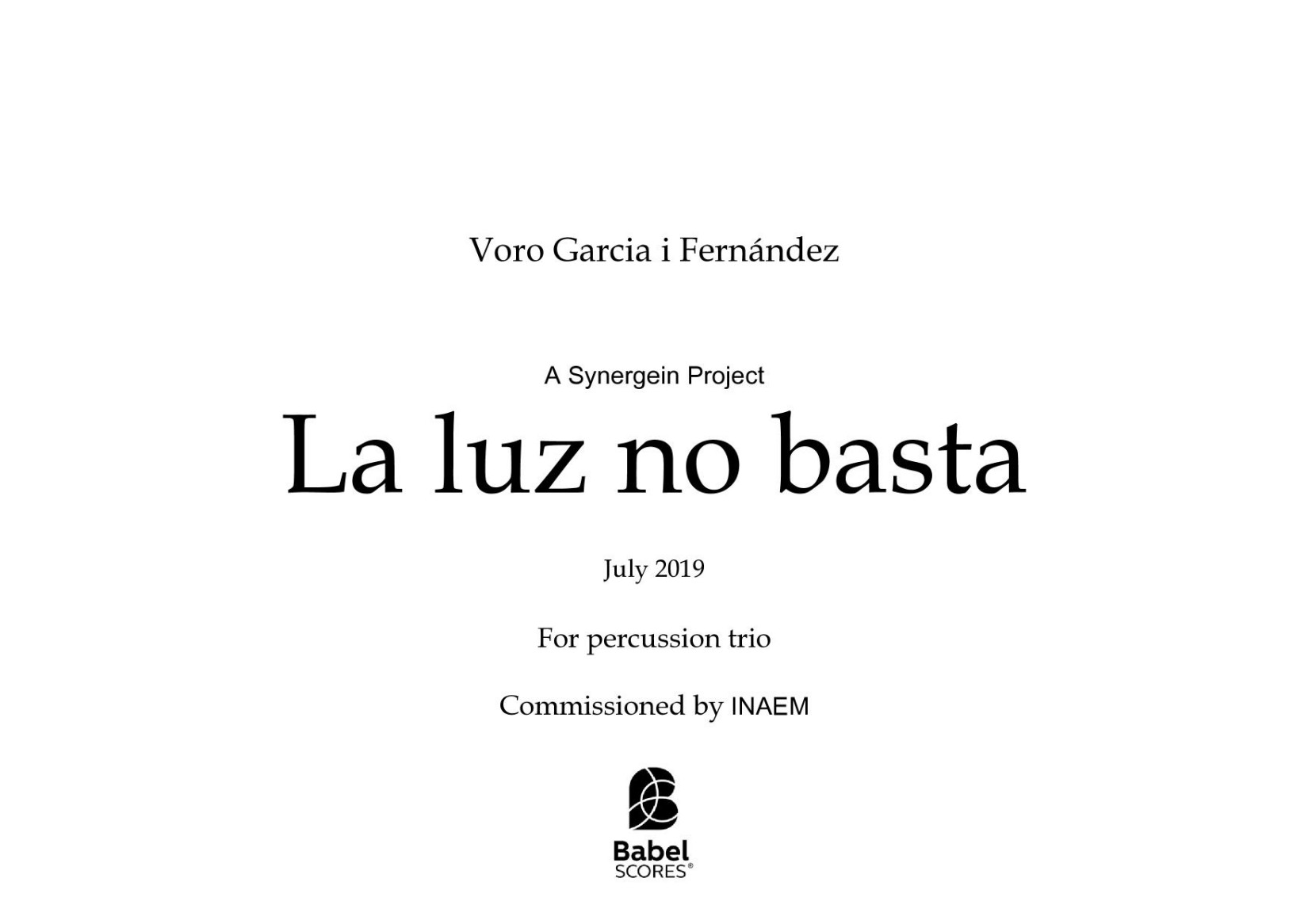 La luz no basta