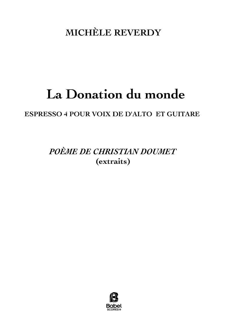 La Donation du monde