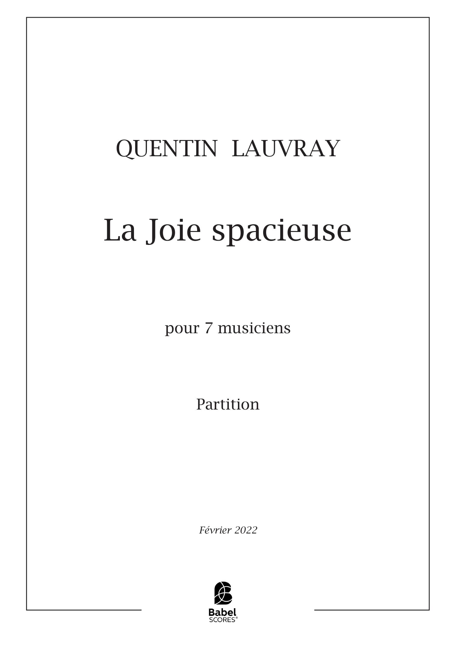 La joie spacieuse