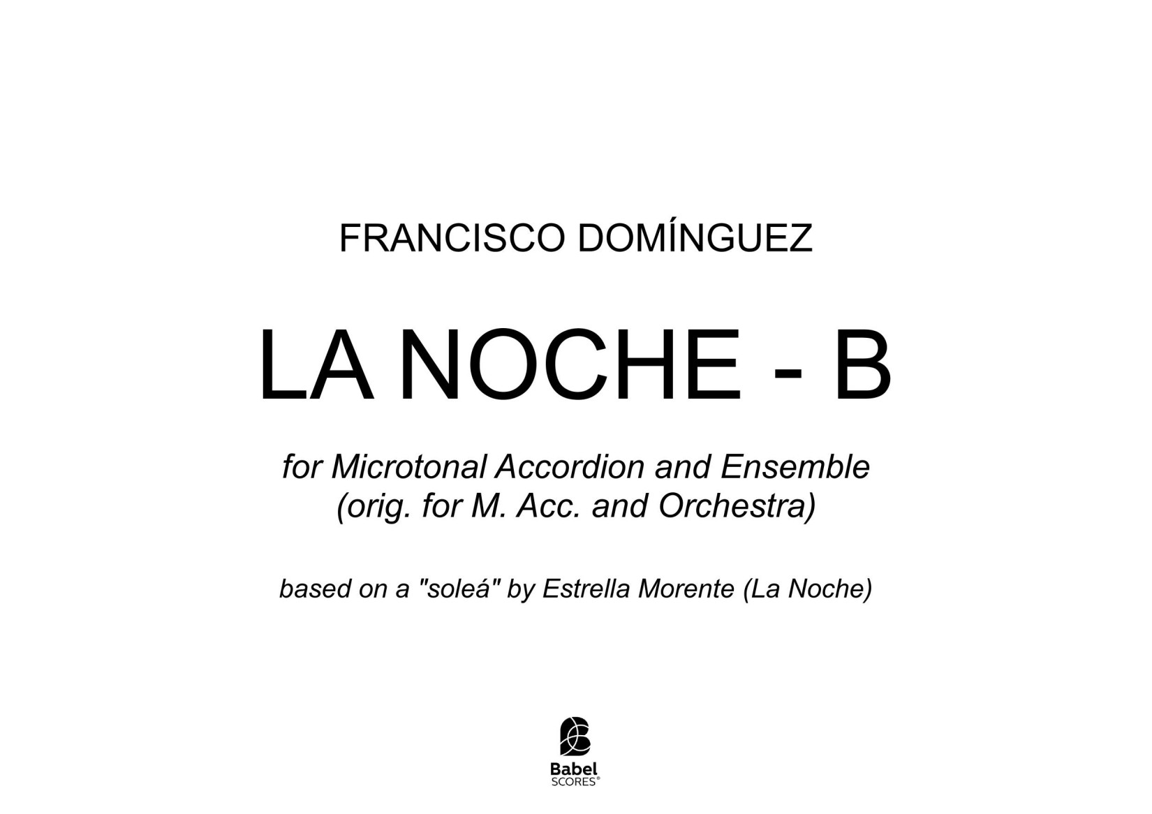 LA NOCHE - B