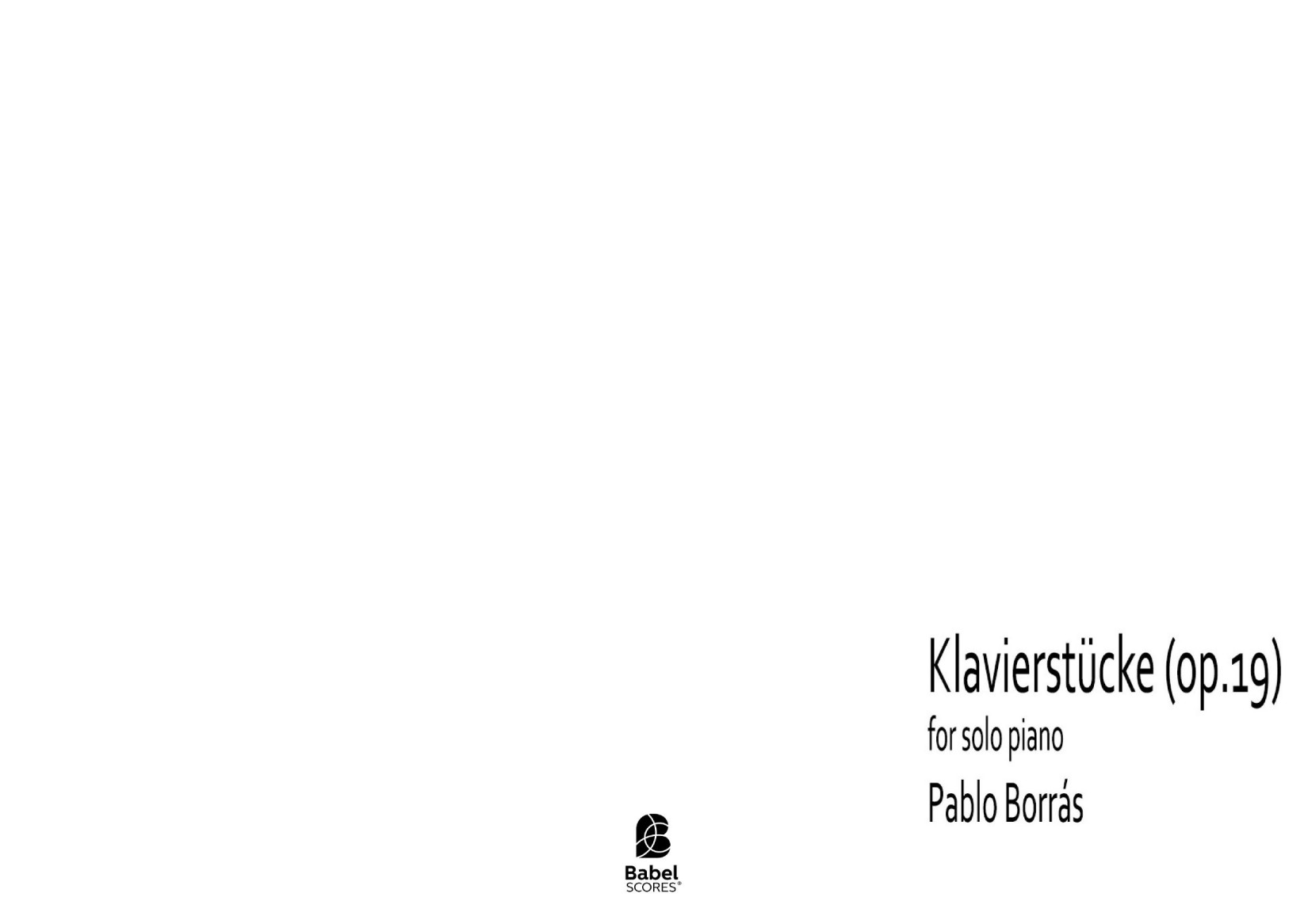 Klavierstücke (op19)