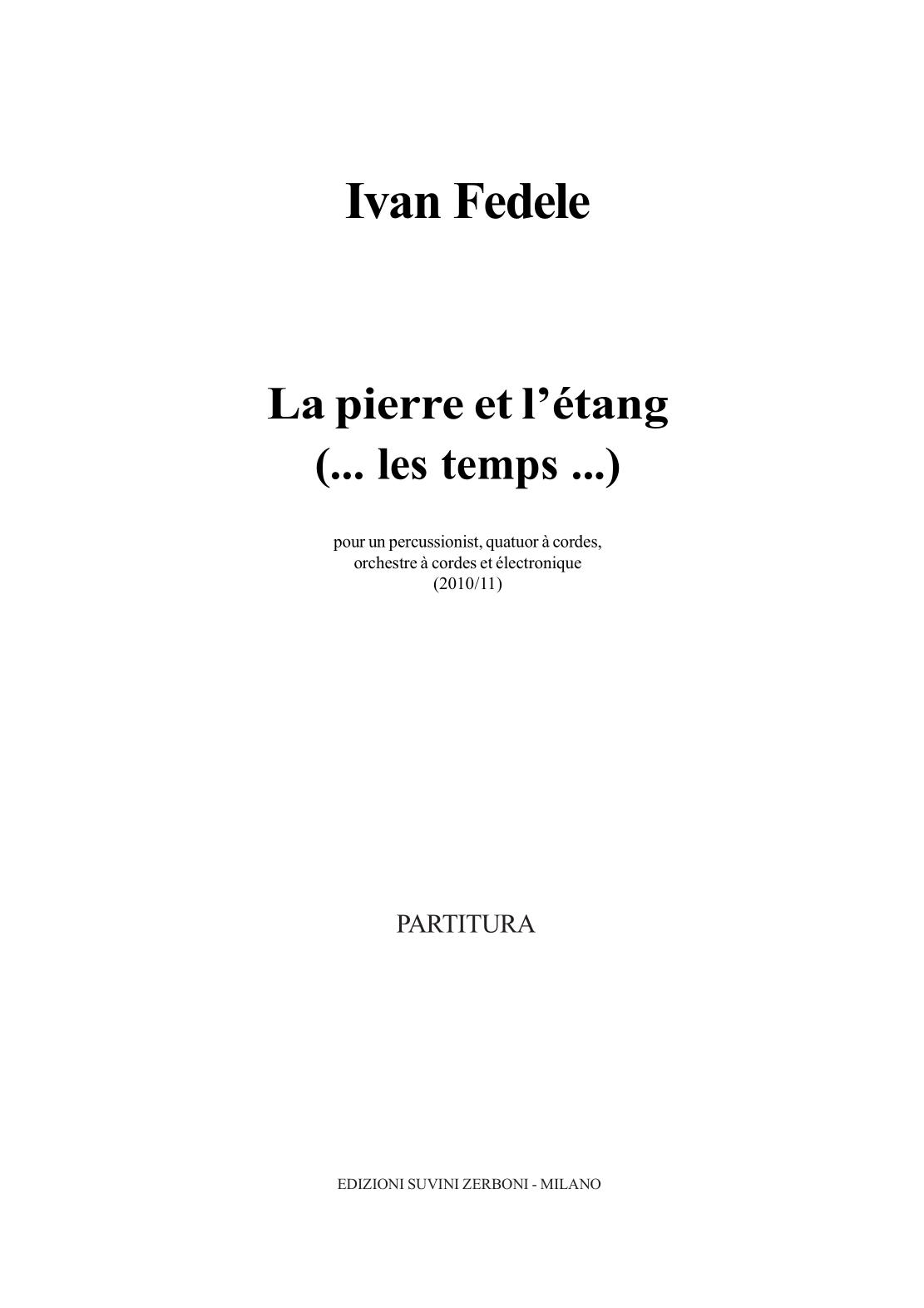 La pierre et l etang