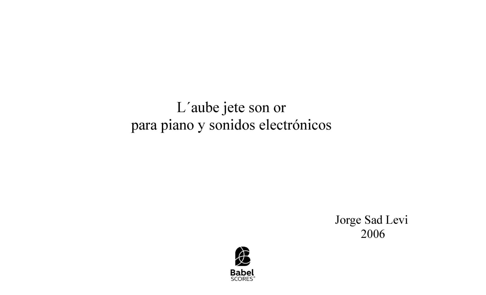 L´ aube jete son or