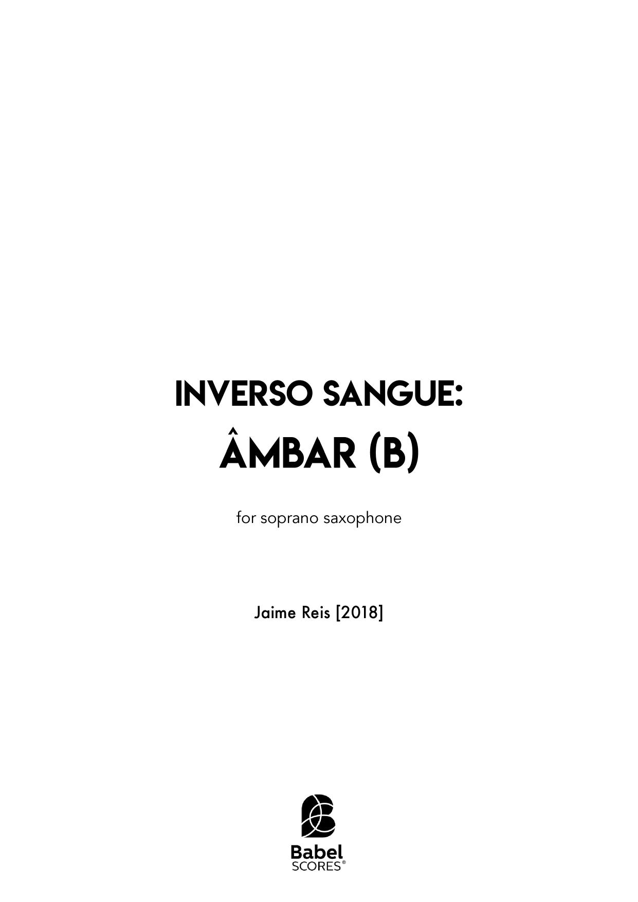 Inverso Sangue：Âmbar (I) (B)