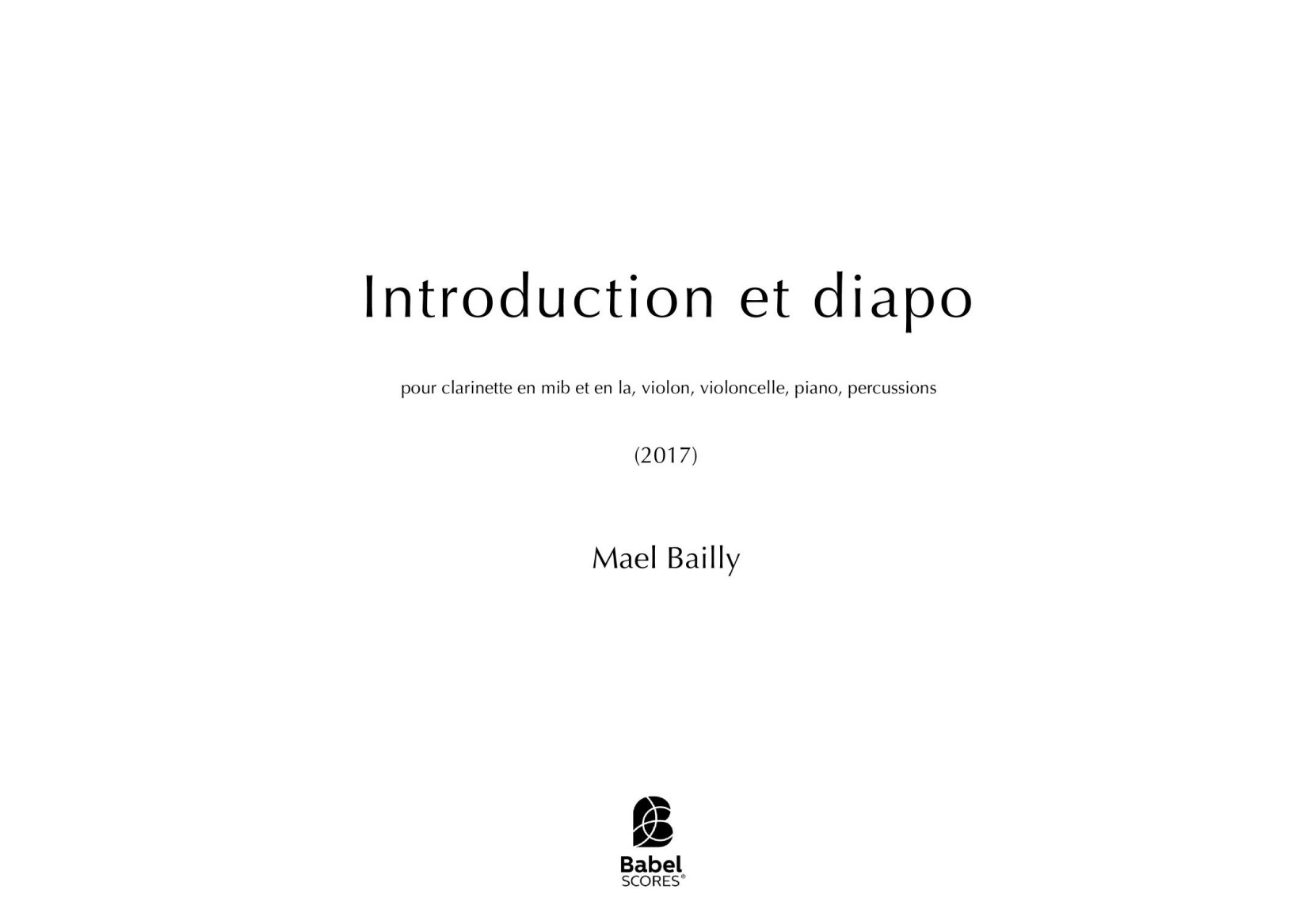 Introduction et diapo
