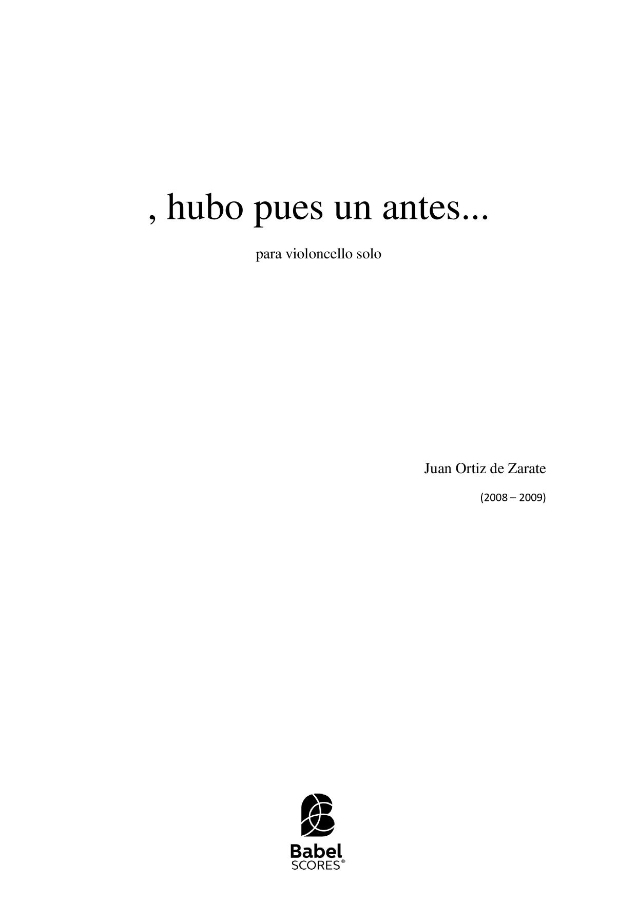 , hubo pues un antes...