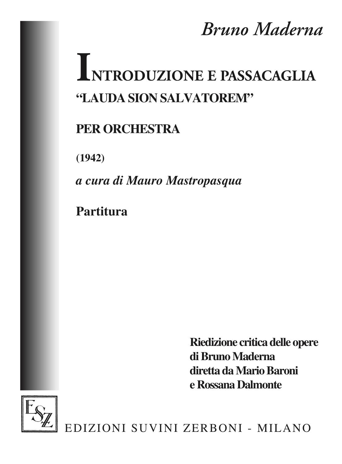 Introduzione e passacaglia