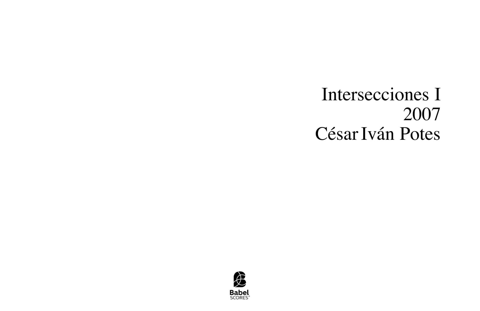 Intersecciones I