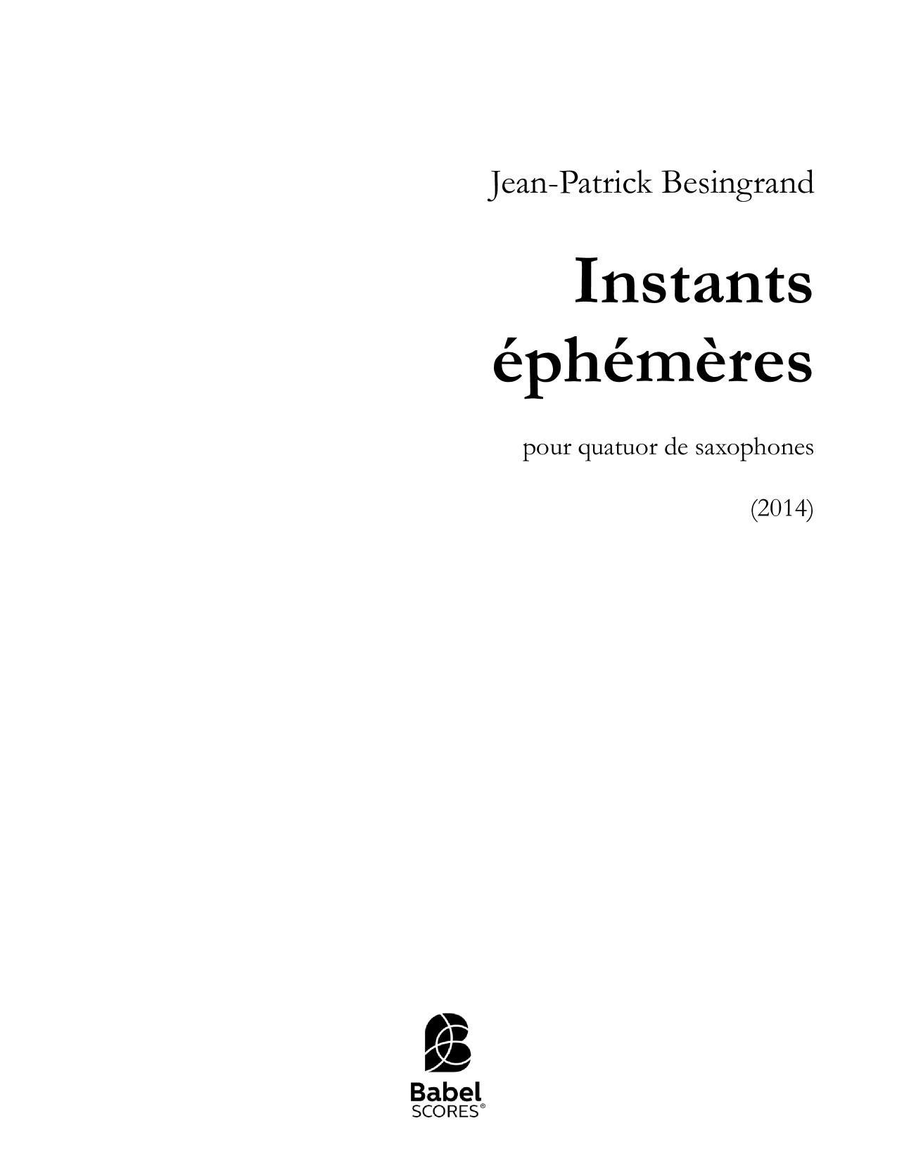 Instants éphémères
