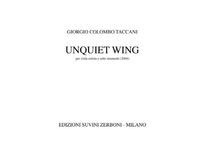 Unquiet wing