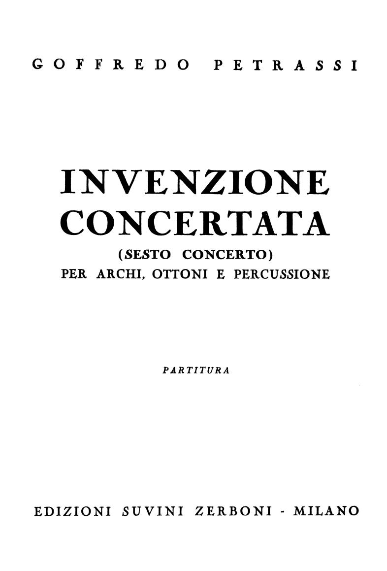 Invenzione concertata (Sesto concerto)