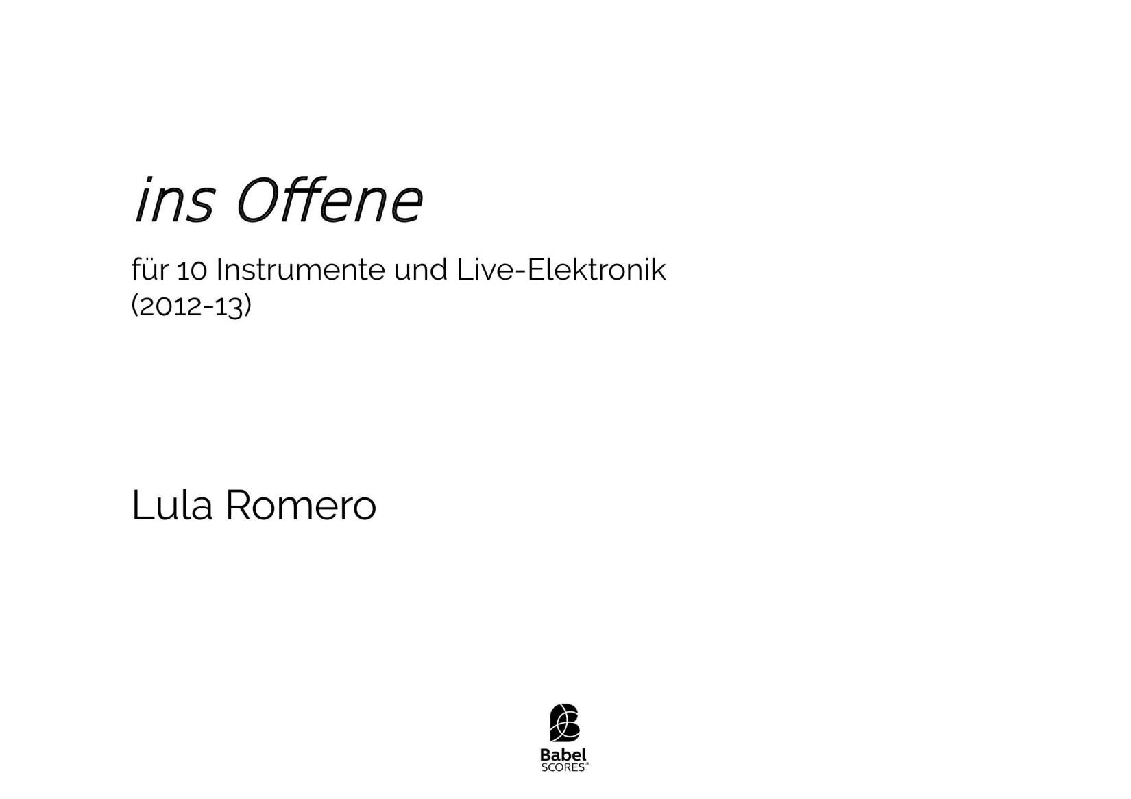 ins Offene