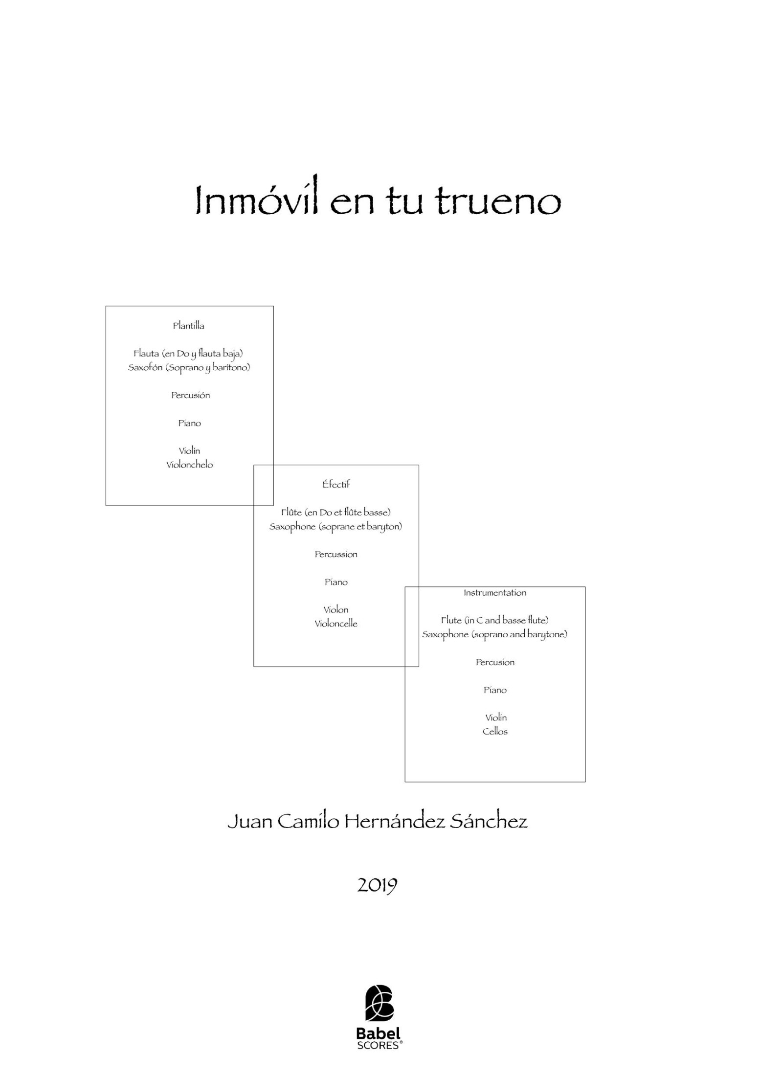 Inmóvil en tu trueno