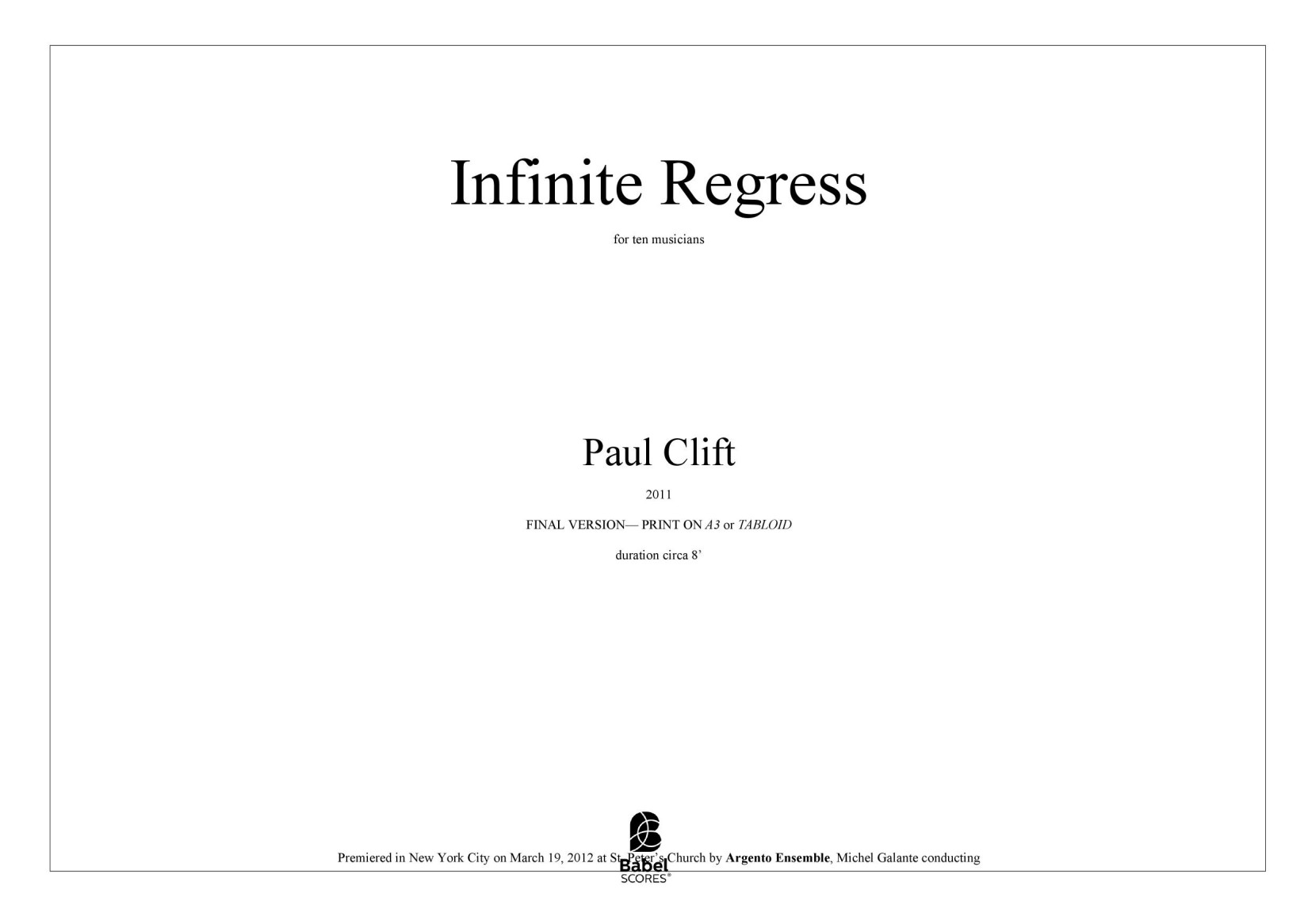 Infinite Regress