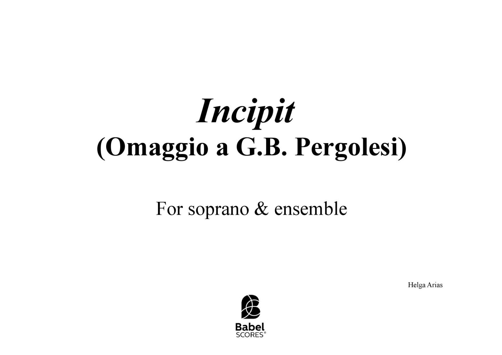 Incipit