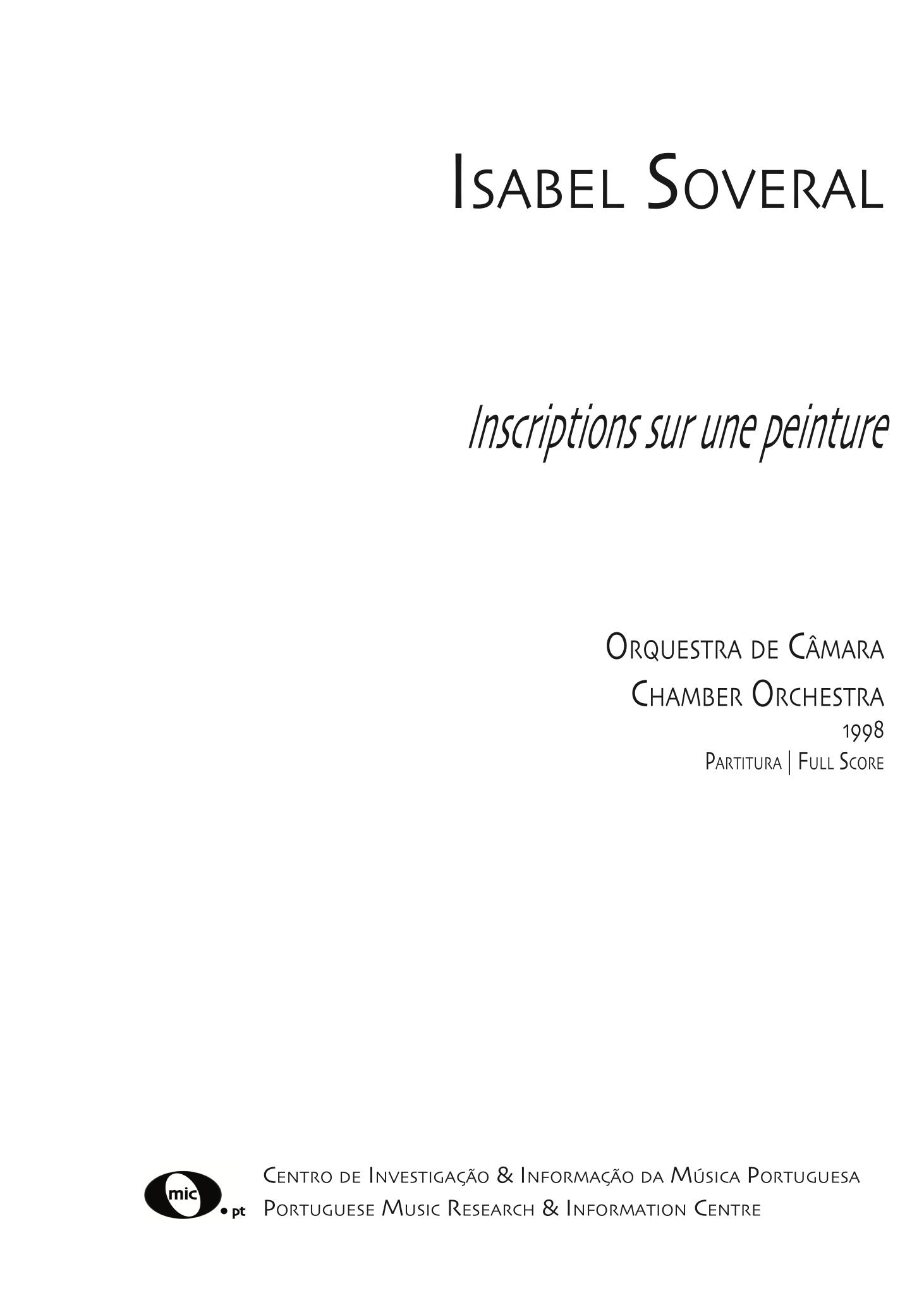 Inscriptions sur une peinture