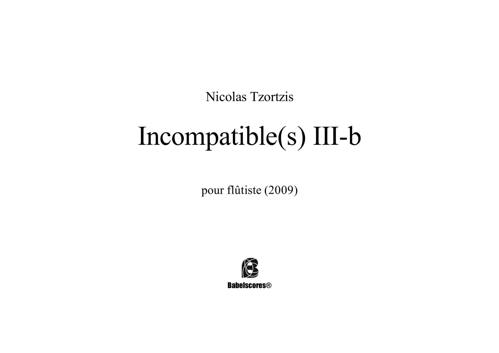 Incompatible(s) III - III b