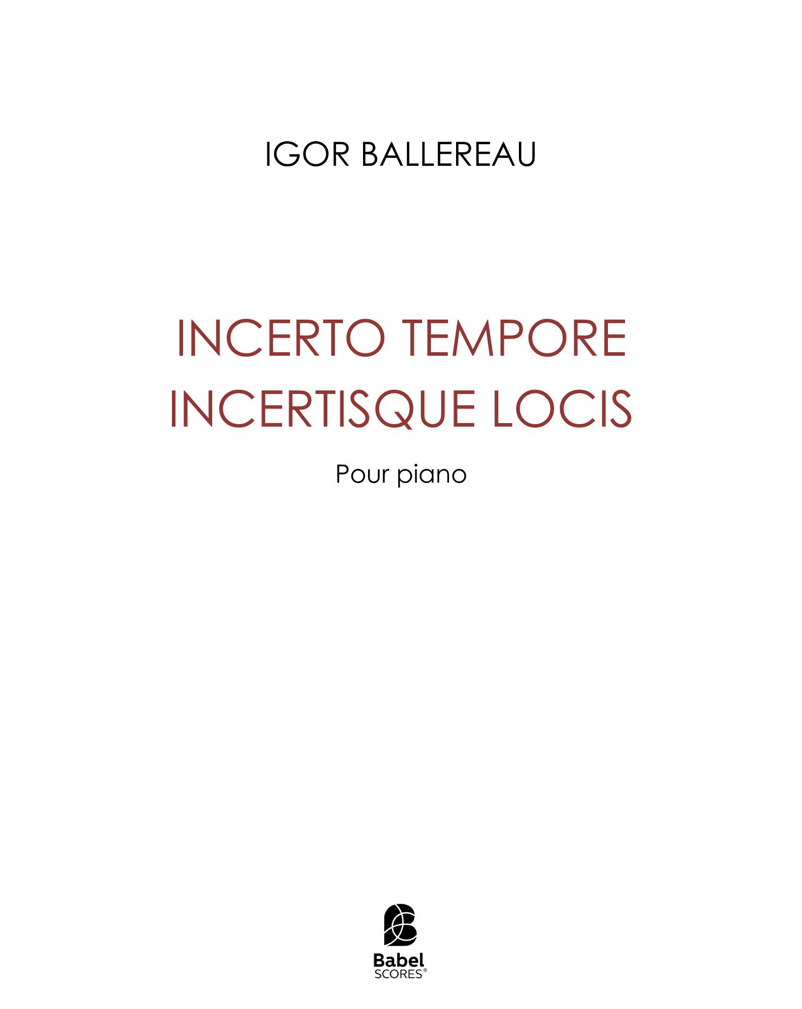 Incerto tempore incertisque locis