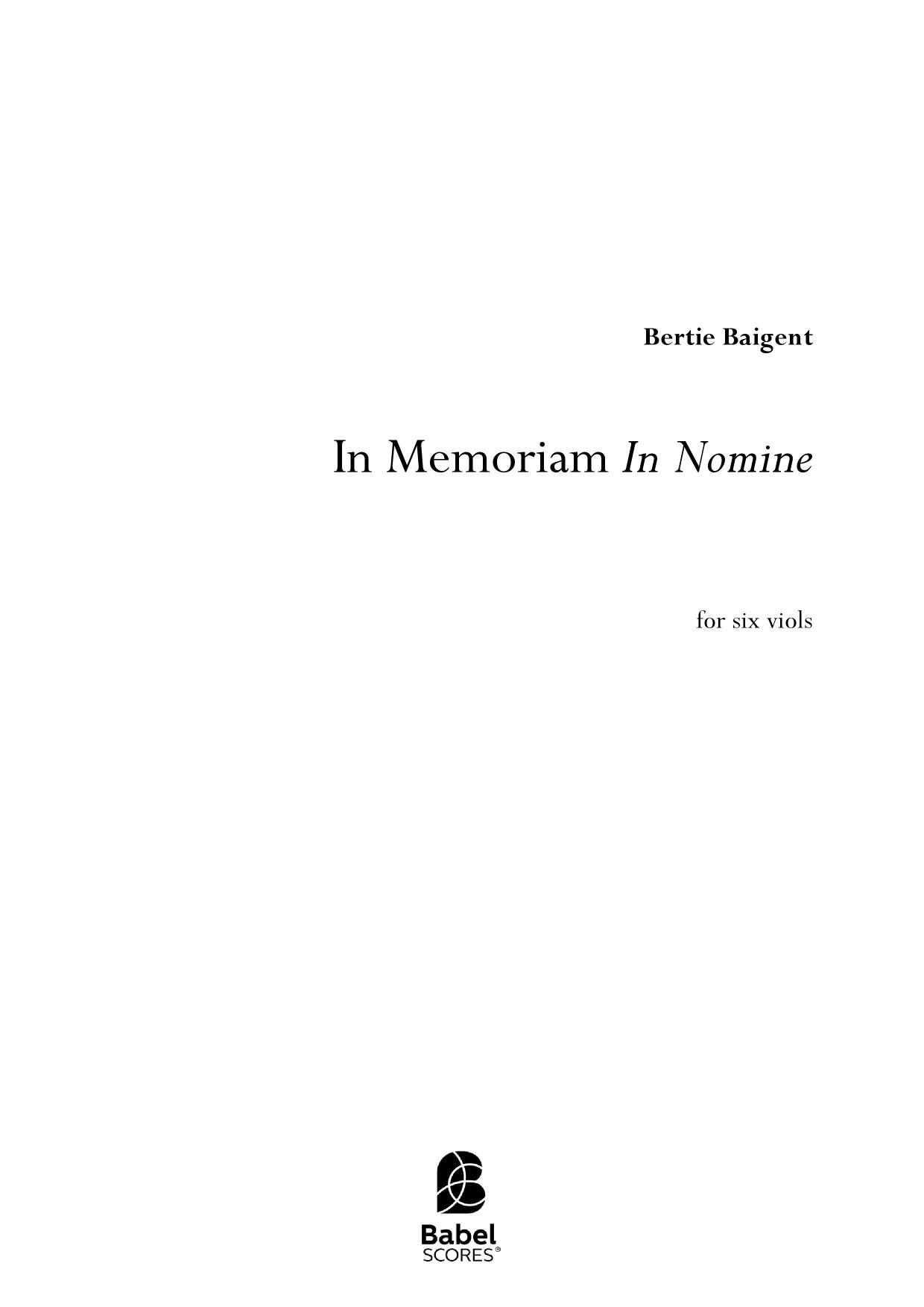 In Memoriam In Nomine