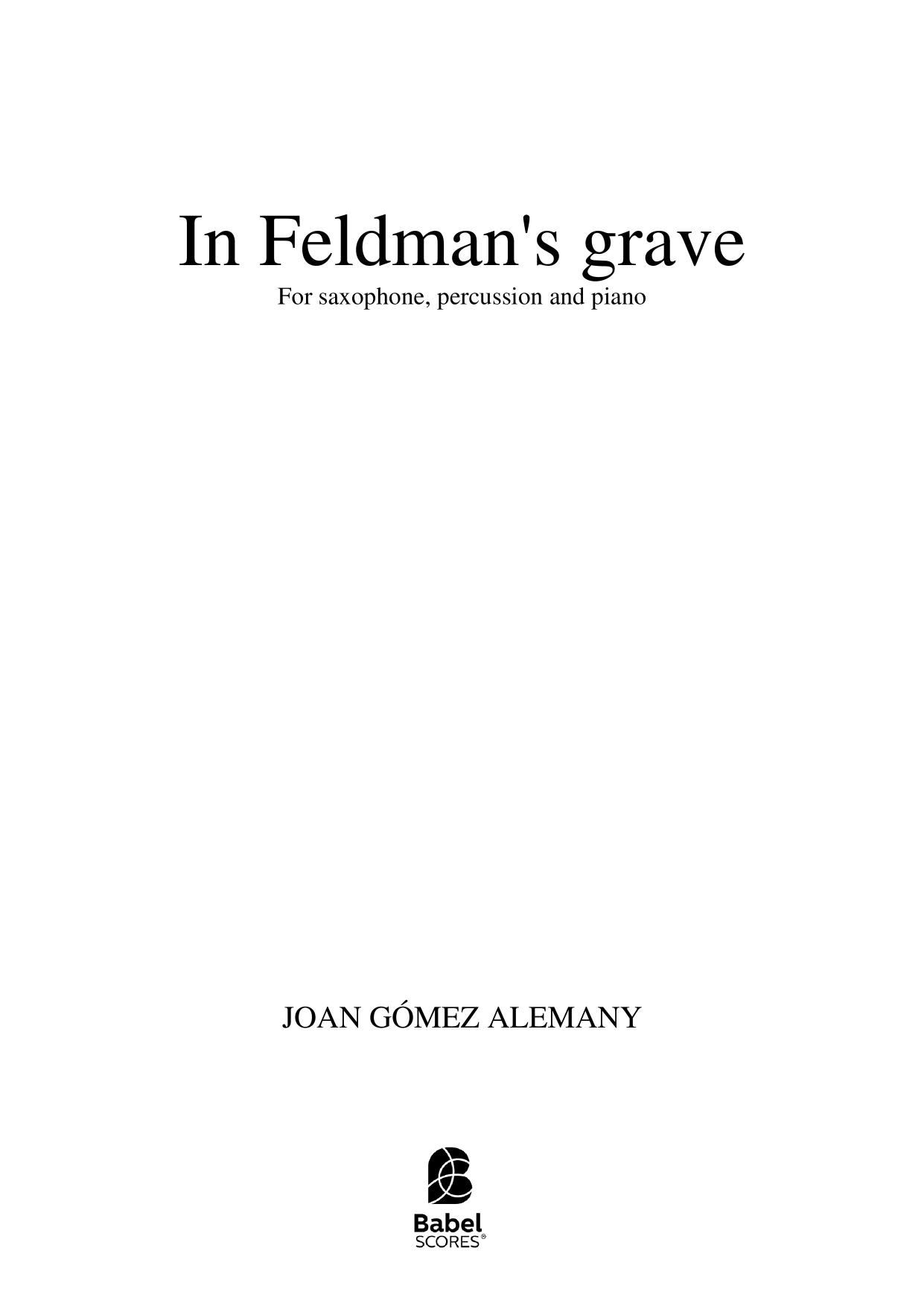 In Feldman's grave