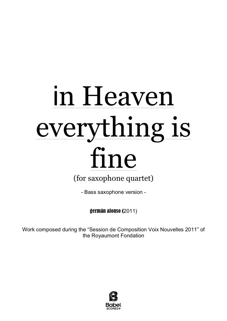 In Heaven everything is fine