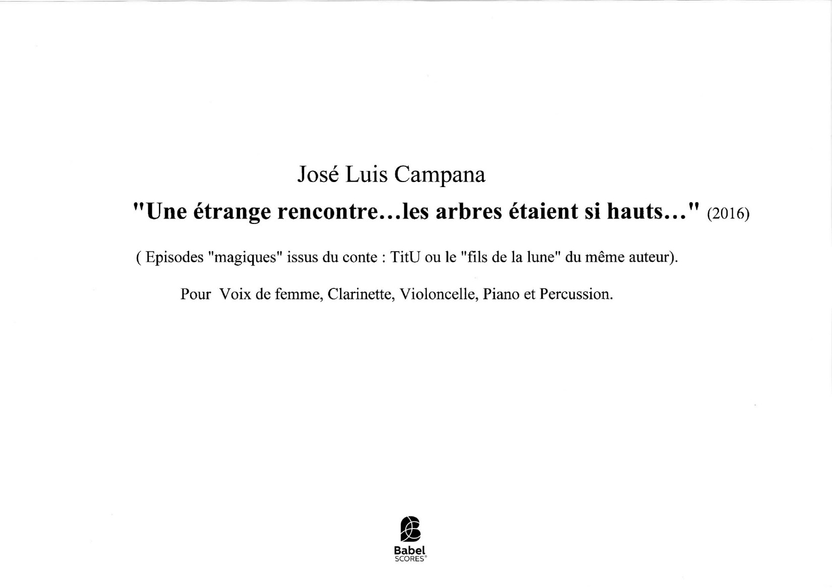 Une étrange rencontre les arbres etaient si hauts