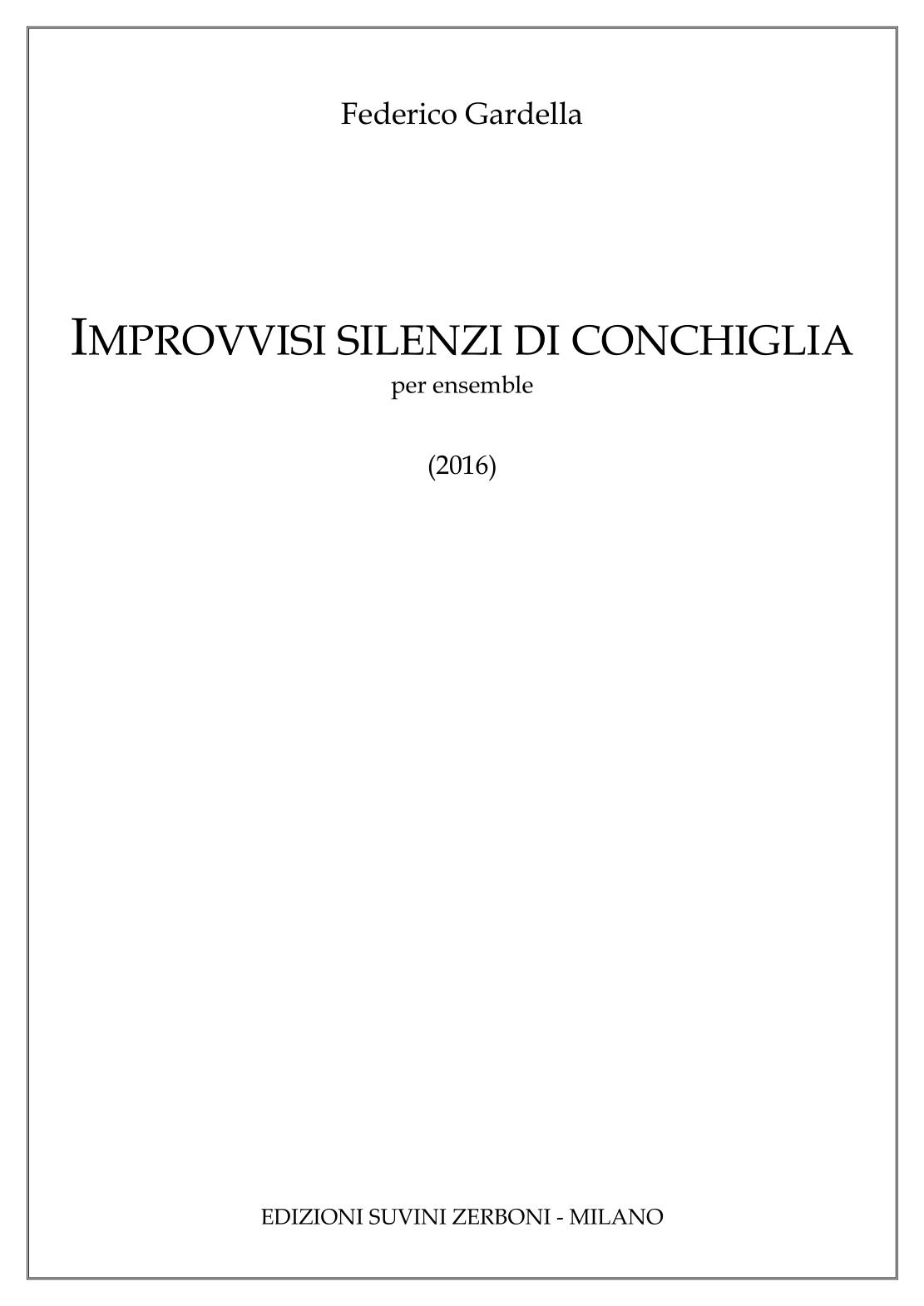 Improvvisi silenzi di conchiglia