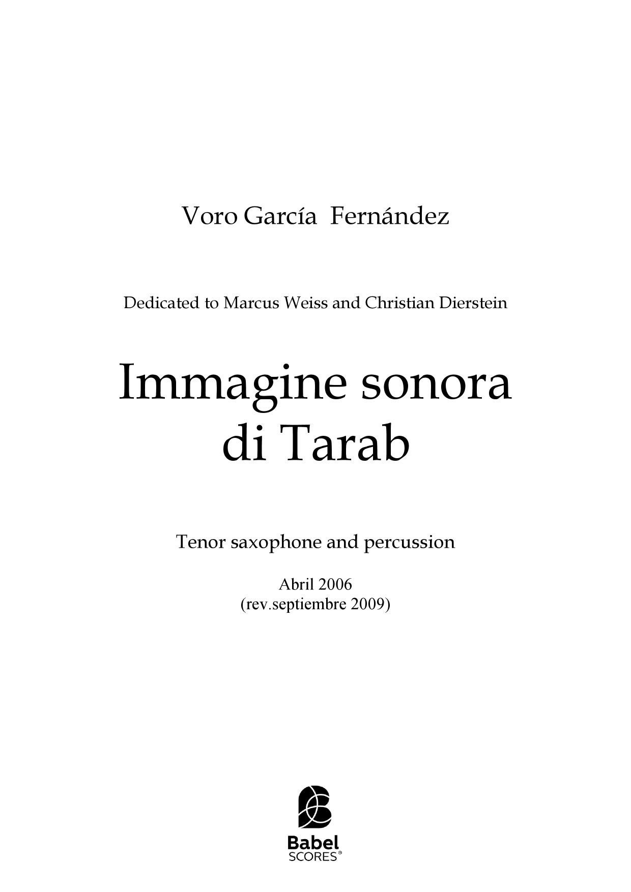 Immagine sonora di Tarab